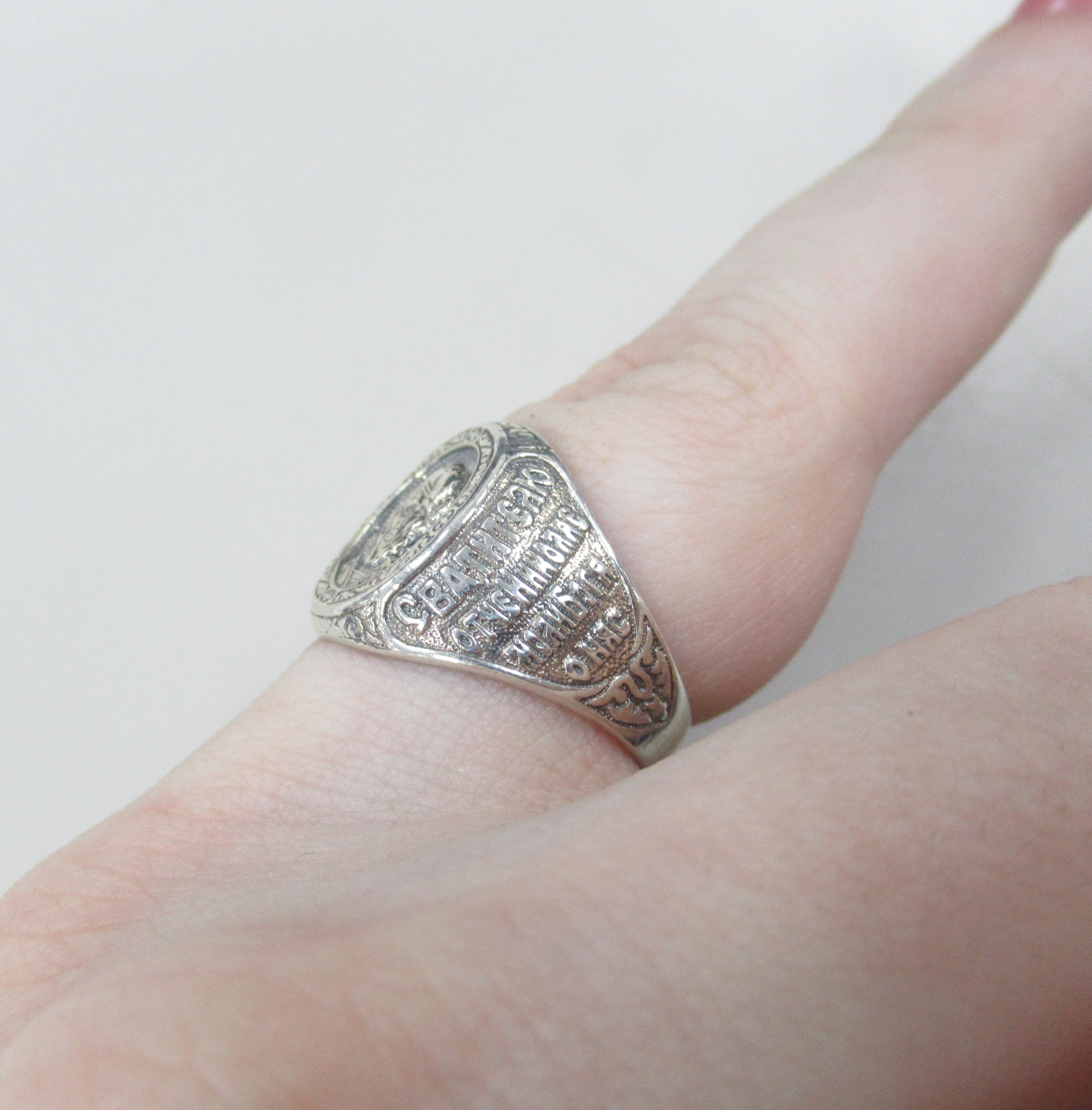 Серебряное кольцо "Святой Николай"